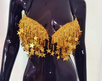 Las Vags Showgirl Costum Star Bra for Carnival, Party