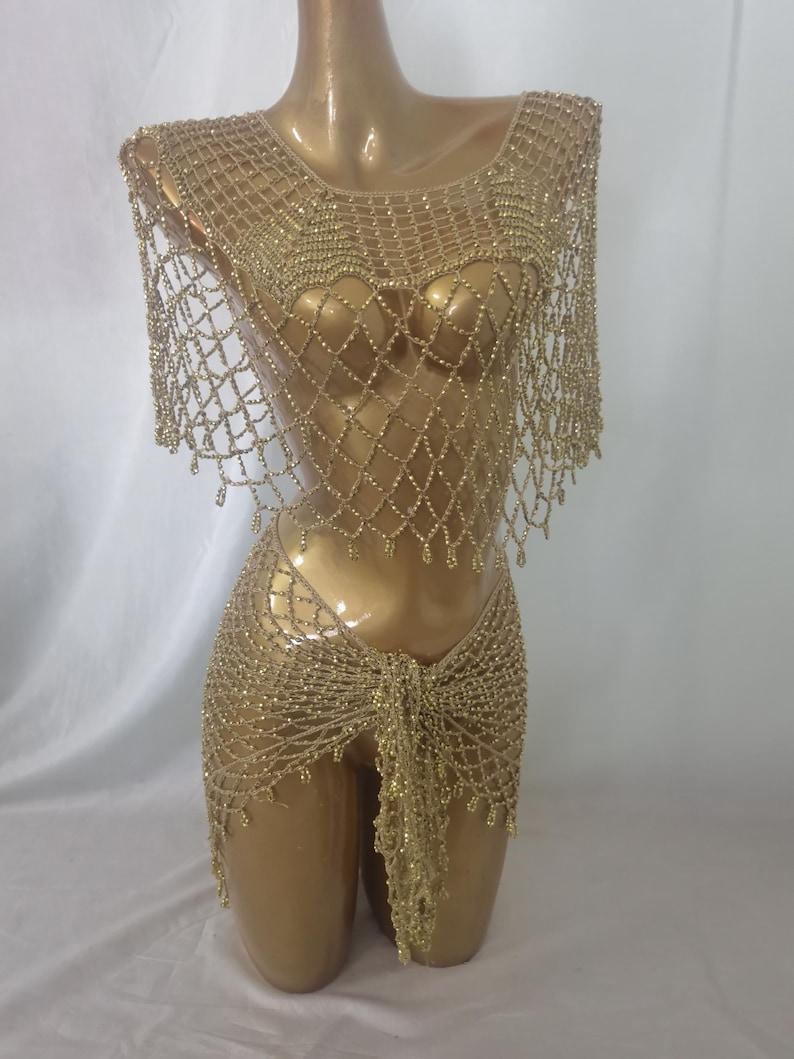 Rio Costume Outfit/ Rio Carnival/Bikini Cover-up/See Through Costume/Music Festival Outfit/Las Vegas Showgirl Costume /Club Costume image 5