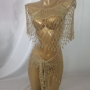 Rio Costume Outfit/ Rio Carnival/Bikini Cover-up/See Through Costume/Music Festival Outfit/Las Vegas Showgirl Costume /Club Costume image 7