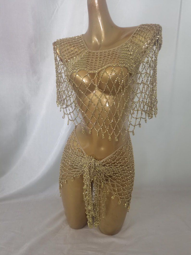 Rio Costume Outfit/ Rio Carnival/Bikini Cover-up/See Through Costume/Music Festival Outfit/Las Vegas Showgirl Costume /Club Costume image 7