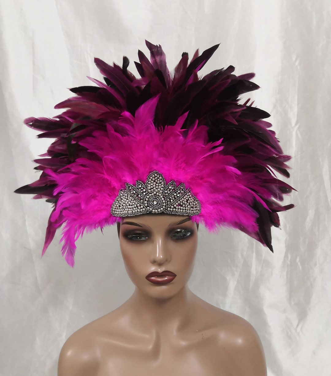 Carnival Feather Crown Festival Feather Headpiece Feather Headdress