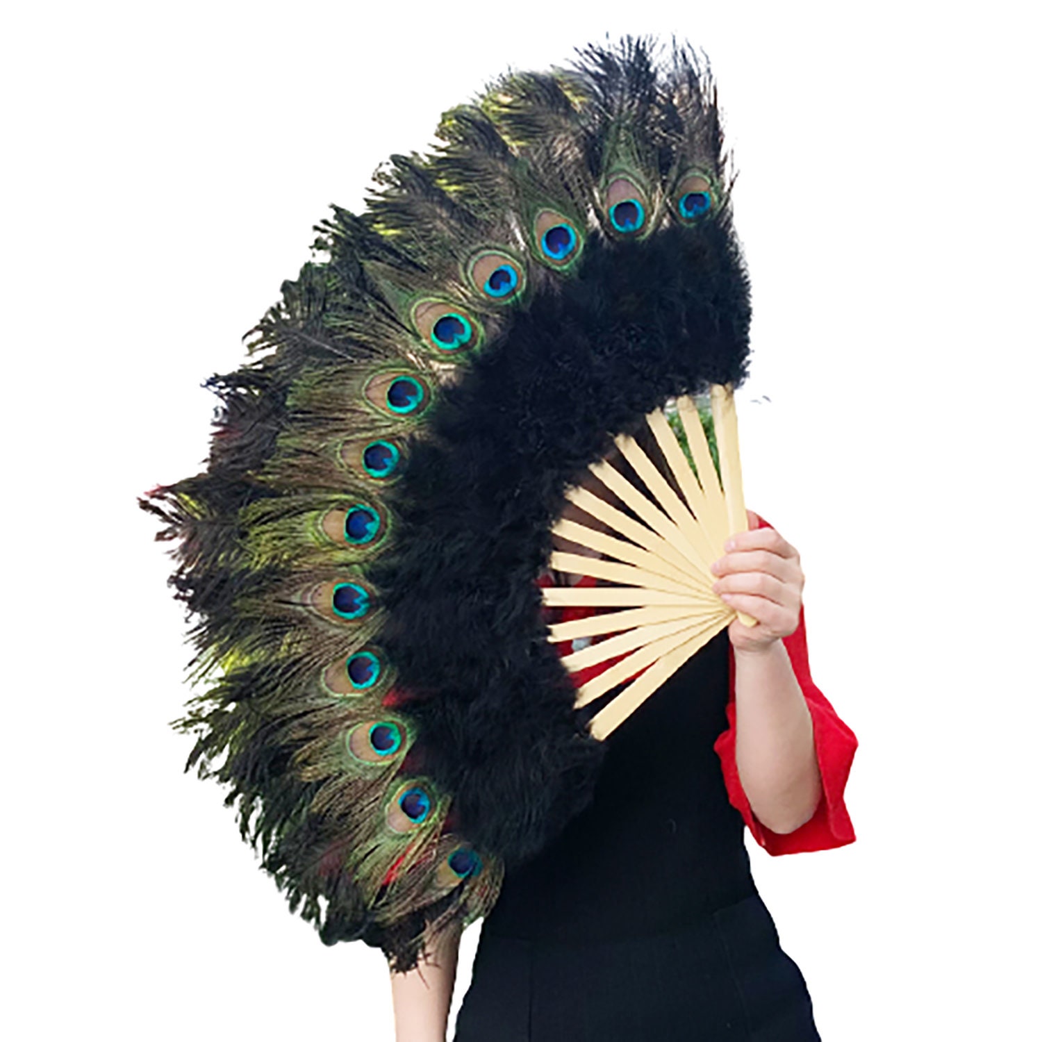 13 Staves Burlesque Fluffy Hand Fan for Carnival Party /Stage Etsy