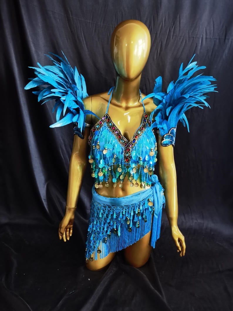 Carnival Costume/Showgirl Outfit/ Stage Show Costume/ Rave Outfit/ Las Vegas Showgirl Costume image 6