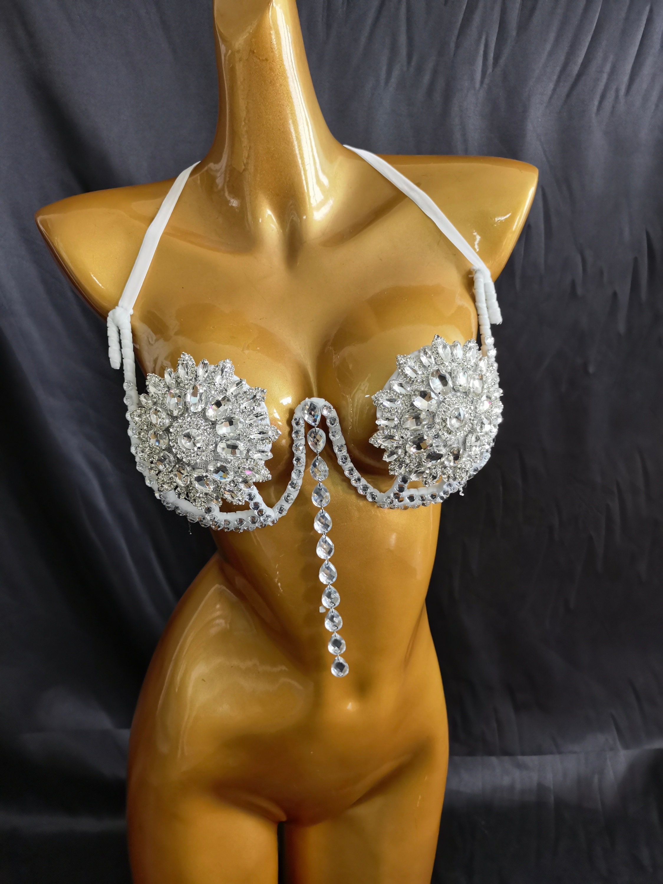 Wire Bra / Rave Bra/ Festival Bra /Carnival Mardi Gras Costume Bra/Carnival Bra/Showgirl Bra/Cosplay Bra/Samba Bra