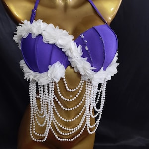 Carnival Tassel Bra / Rave Bra/ Festival Bra /Carnival Mardi Gras Bra/Mermaid Bra/Funny Costume Bra
