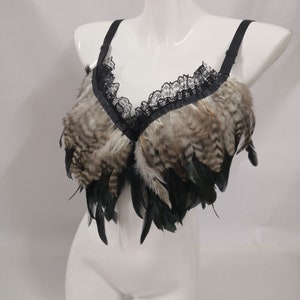 Festival Feather Bra Carnival Mardi Gras Costume Bra