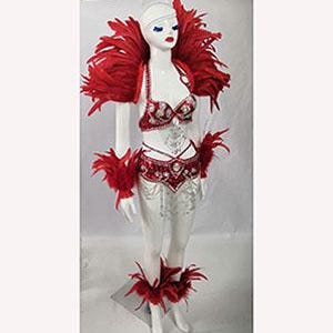 5pcs Sexy Showgirl Outfit Stage Show Costume Rave Outfit Las Vegas Showgirl Costume