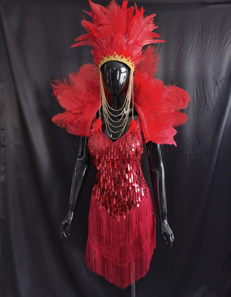 Costume Set/carnival Costume/showgirl Outfit/ Stage Show Costume/ Rave ...