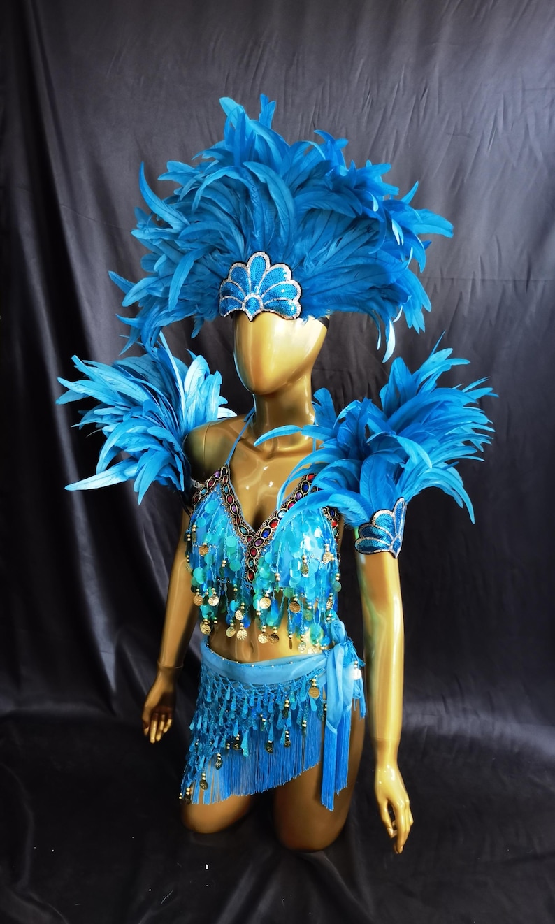 Carnival Costume/Showgirl Outfit/ Stage Show Costume/ Rave Outfit/ Las Vegas Showgirl Costume image 9