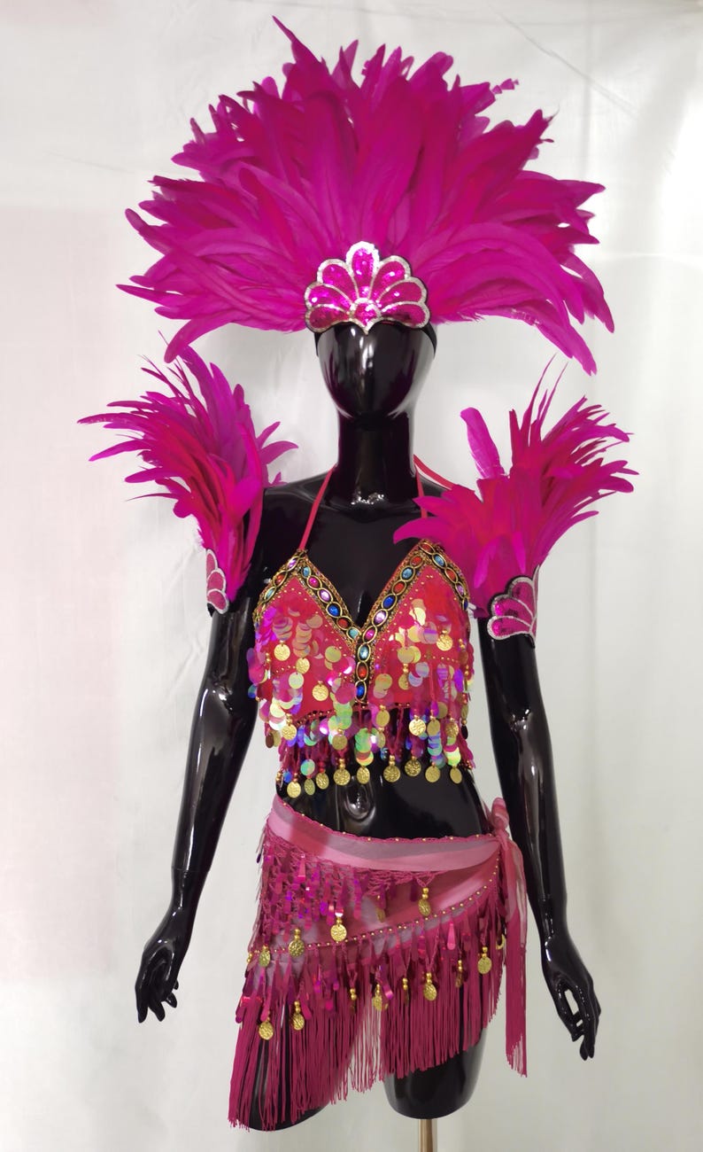Carnival Costume/Showgirl Outfit/ Stage Show Costume/ Rave Outfit/ Las Vegas Showgirl Costume image 14
