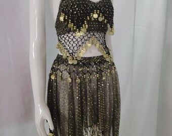 Rio Carnival Costume: Bra & See-Through Skirt Set