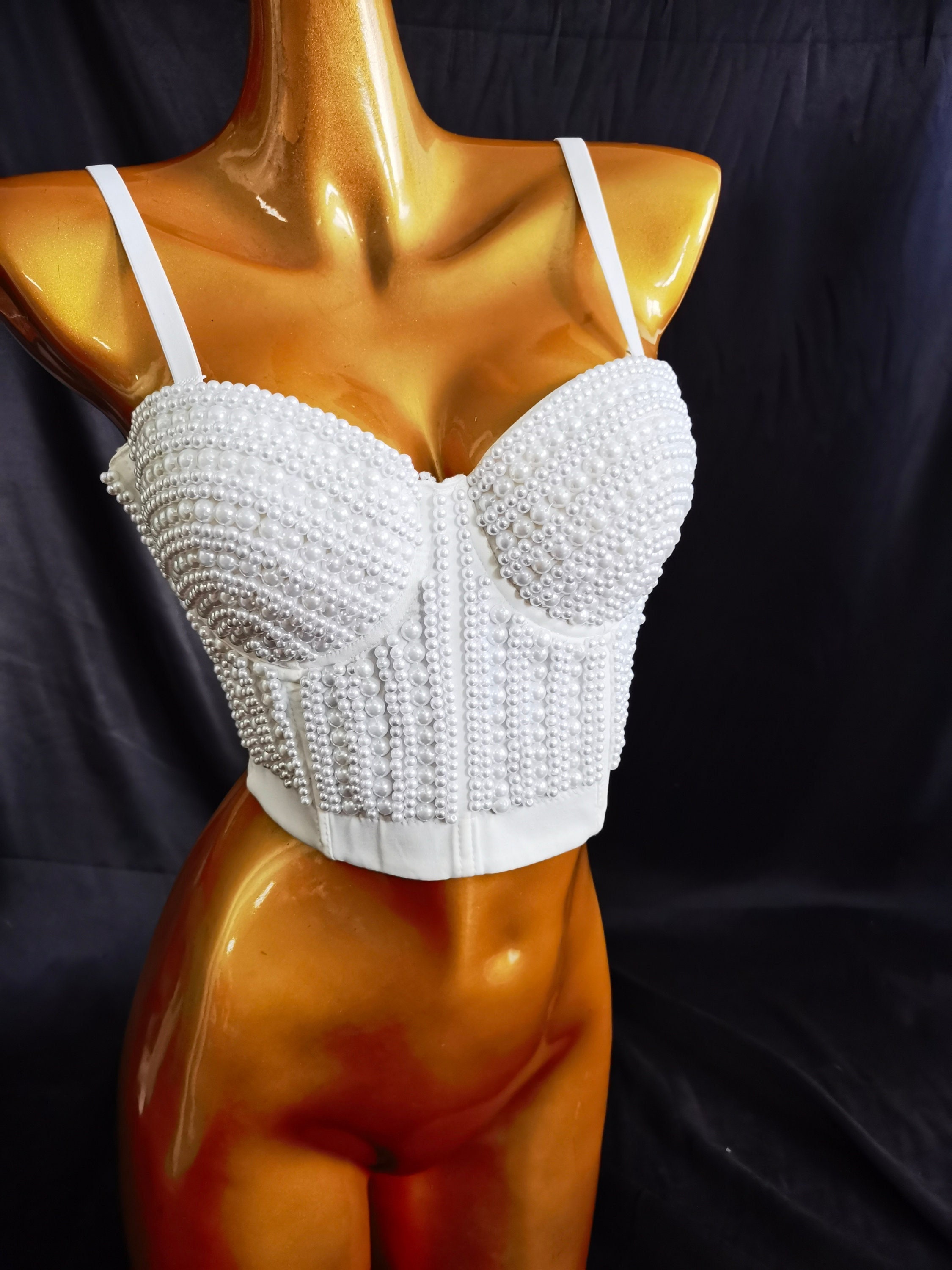MURRAL◆ cover pearl bustier/パール/トップス/FREE/--/WHT/232082006023 GOOD GIRL GONE BAD PEARL CORSET – AKIRA