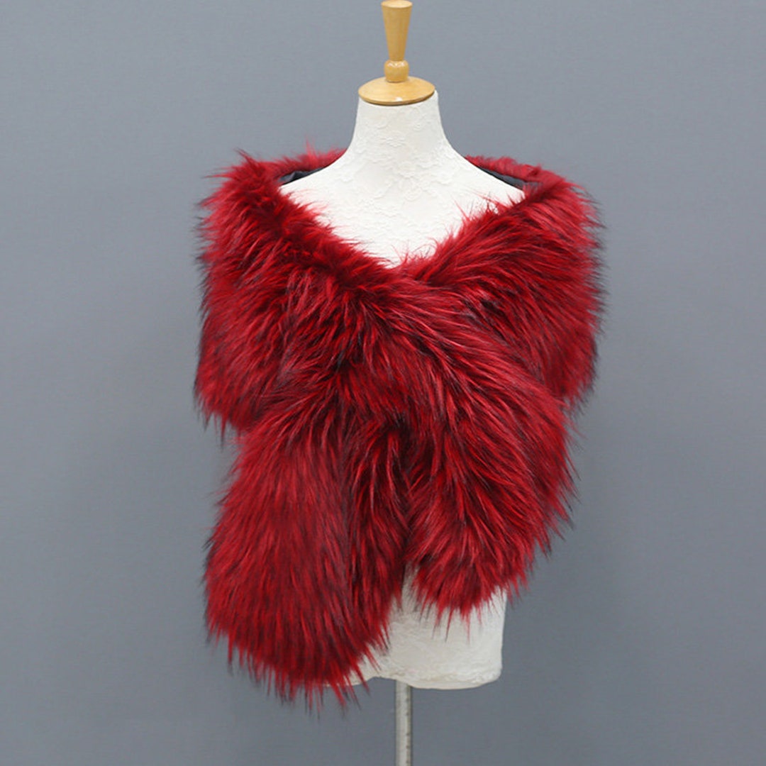 large faux fur shawl