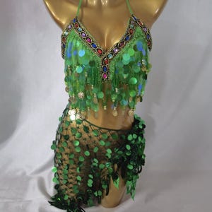 Carnival Costume/Costume bra and hip scarf costume set/Festive Clothing