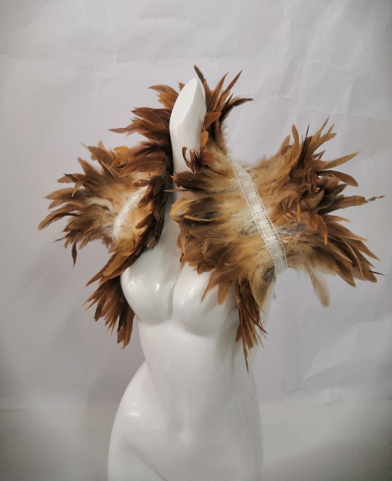 Burlesque Gothic Feather Collar Halloween Carnival Feather Etsy