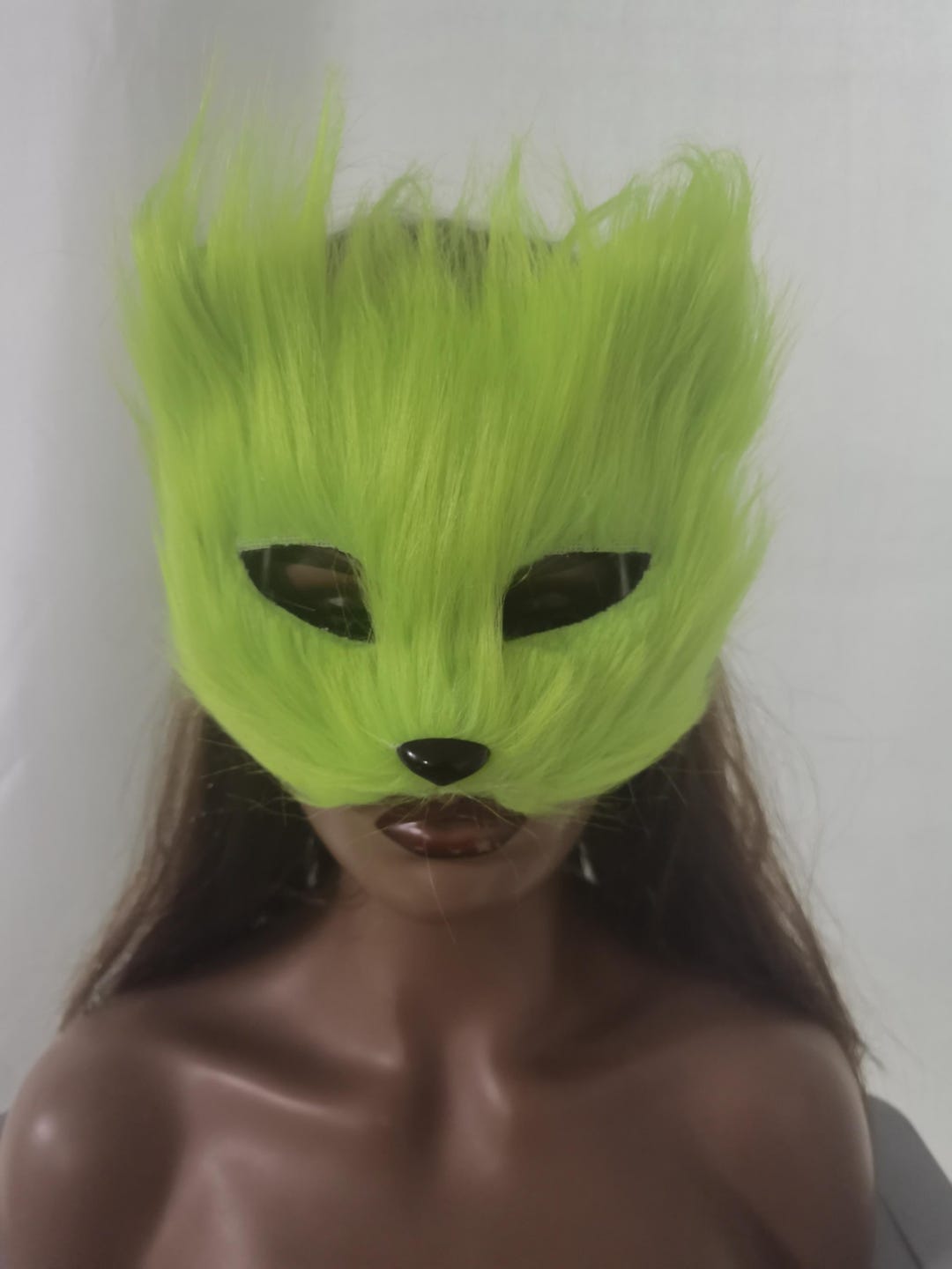Carnival Faux Fur Mask /masquerade Mask/ Festival Mask/halloween Mask ...