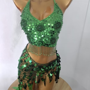 Carnival Costume/Costume bra and hip scarf set/Festive Clothing image 8