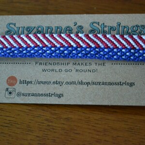 Large American Flag Friendship Bracelet