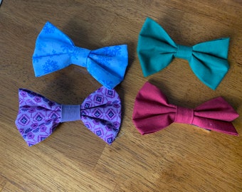 ONE (1) Fabric Bow | MEDIUM | 4.5 inch bow | Hair Clip | Hair Accessories | 100% Cotton Fabric |