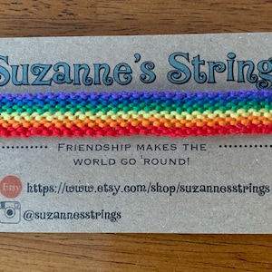 Rainbow pride flag - handmade woven friendship brecelet - LGBTQ+ pride bracelet