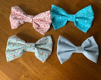 ONE (1) Fabric Bow | LARGE | 5 inch bow | Hair Clip | Hair Accessories | 100% Cotton Fabric |