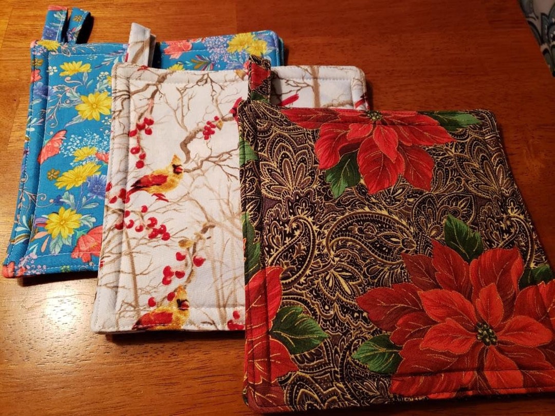 SET OF TWO 2 Matching Pot Holders Hot Pads Handmade Etsy