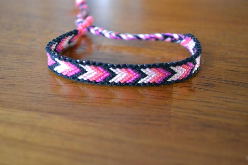 Customizable Bordered Chevron Pattern Friendship Bracelet Etsy