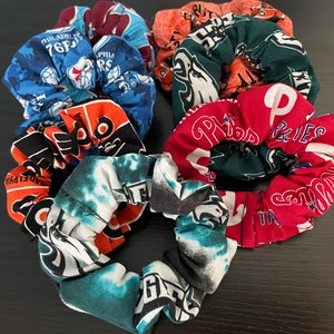 Philadelphia Sports Team Scrunchie | ONE (1) Scrunchie | Create your own pack | handmade | hair tie | Mix and Match | free shipping in U.S.