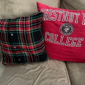 T-Shirt Memory Pillow | Customizable | ONE (1) | Multiple sizes available | 12x12 to 20x20in |Handmade | Pillow Covers | free U.S. Shipping