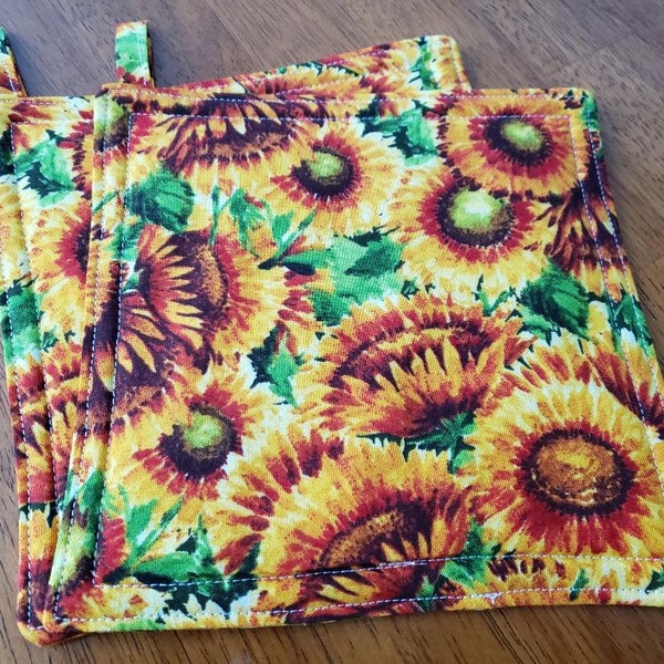 SET OF TWO (2) | Matching Pot holders  | Hot Pads | Handmade | Kitchen Accessories | Free shipping |