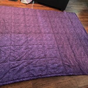 Customizable T-Shirt Memory Quilt | QUEEN SIZE | 42 Squares | 7ft by 6ft | 12x12 Squares | Poly Batting | Cotton Backing-You pick the color! image 7