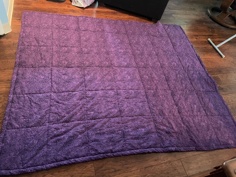Customizable T-Shirt Memory Quilt | QUEEN SIZE | 42 Squares | 7ft by 6ft | 12x12 Squares | Poly Batting | Cotton Backing-You pick the color! image 7