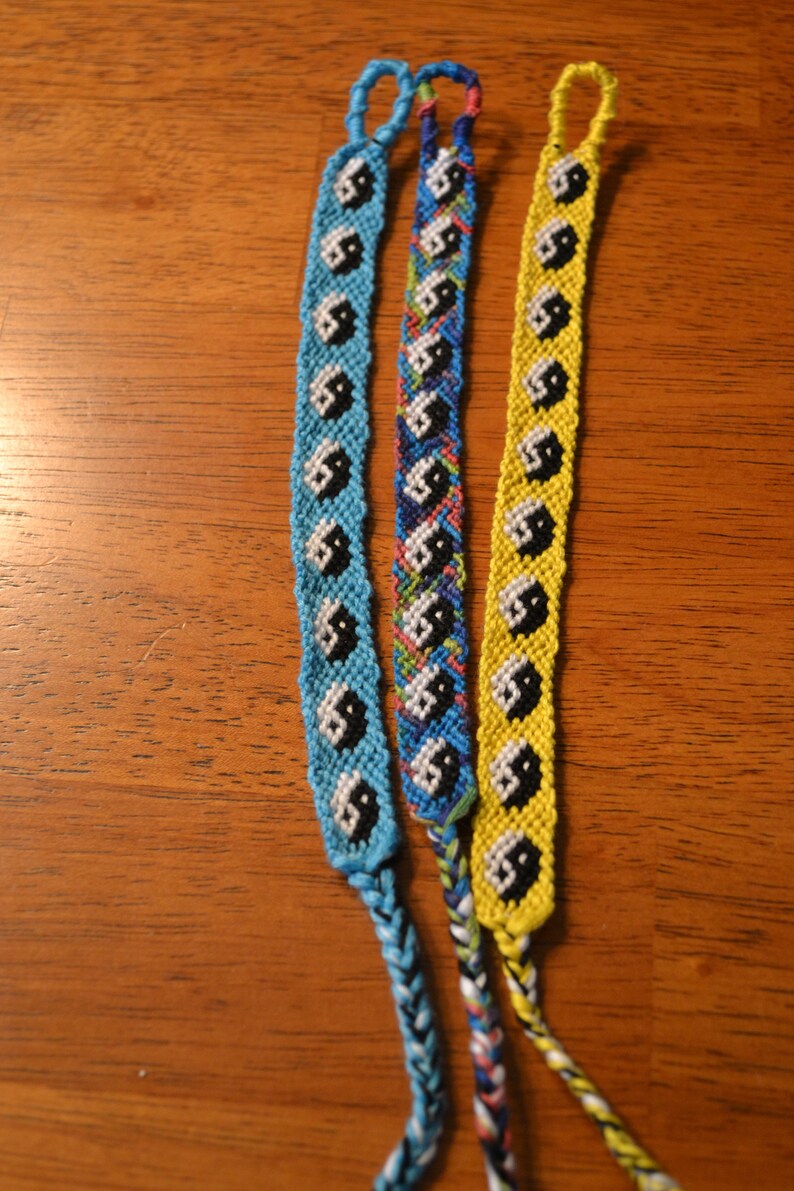 Customizable Yin and Yang Handmade Woven Friendship Bracelet Etsy