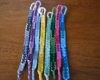 Customizable Thin Diamond Pattern Friendship Bracelet- You Pick