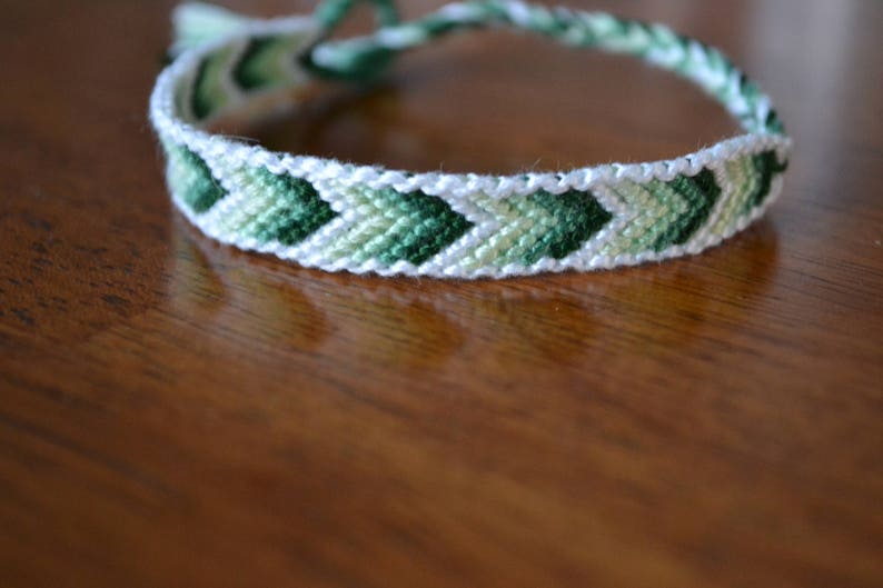 Customizable bordered chevron pattern friendship bracelet Etsy