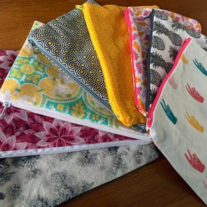 ONE Zipper pouch | 6X9 inches | Cotton Material | Cotton Lining | Nylon Zipper | Zip pouch | bag accessories | accessories