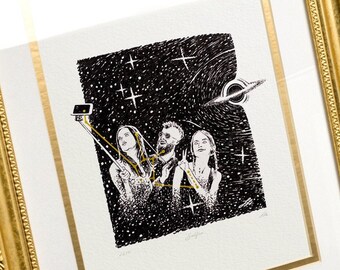 Selfie Black Hole print - New Constellations - Astronomy Gifts Weird Stuff Strange Art