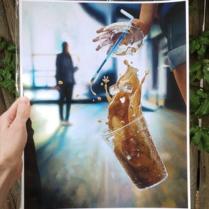 Spilling Coffee Fine Art Print