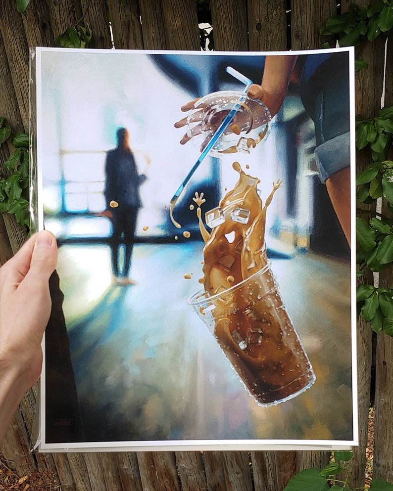 Spilling Coffee Fine Art Print