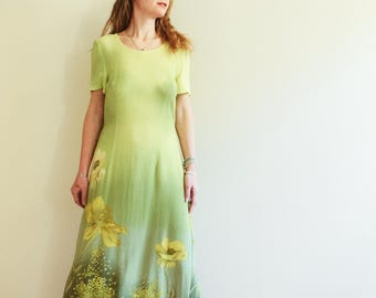 moulinette soeurs green dress New Anthropologie Blue & Green Print 