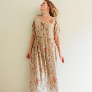 Floral Button Down Maxi Dress - Etsy