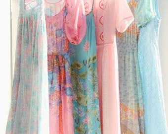Vintage 60s 70s Dreamy Floral Dresses / 1970s Romantic Maxi / Vintage Ethereal Gowns
