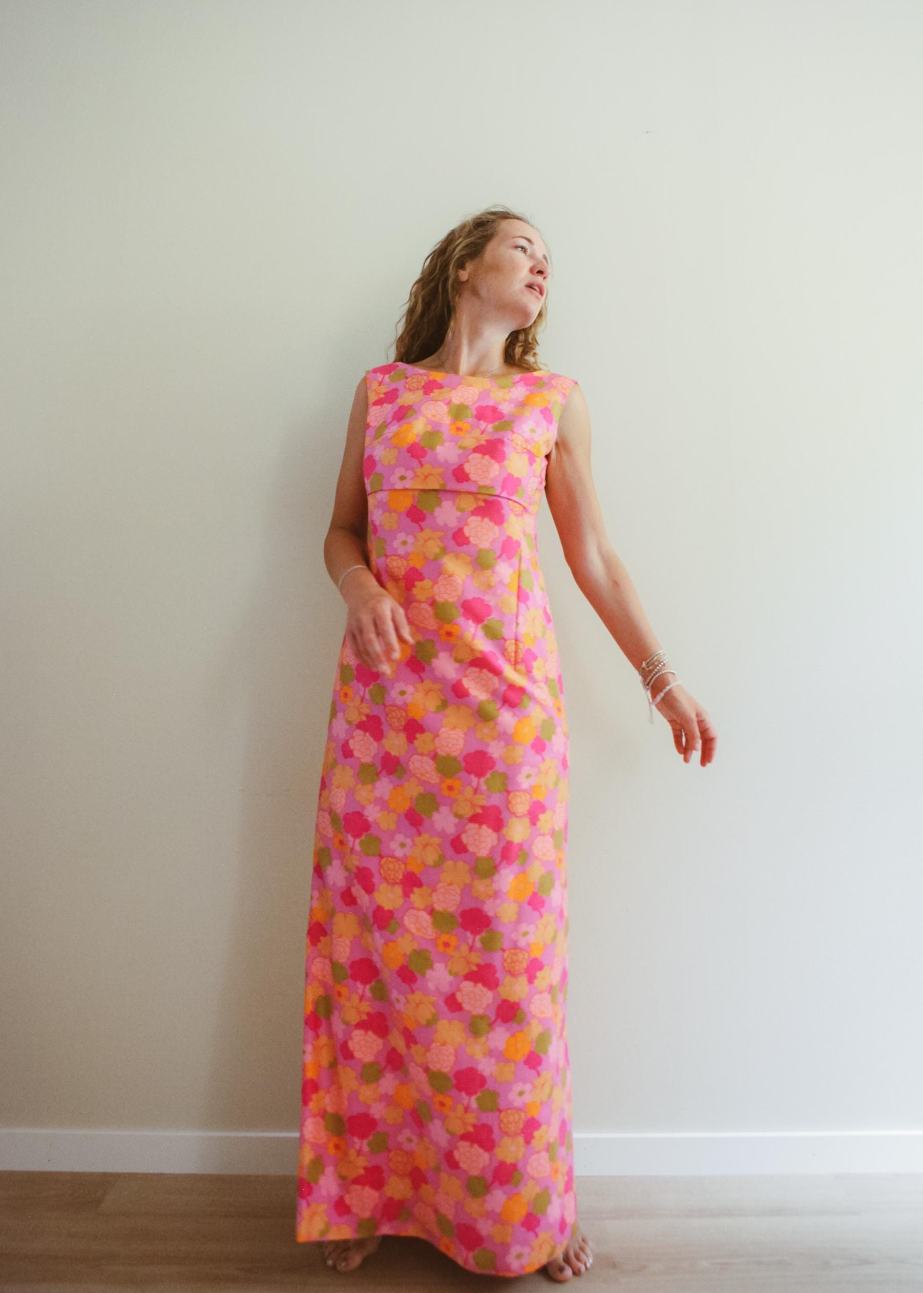 strapless open back dress Pink And Orange Floral Print Belted Wrap Midi Dress  AX Paris US