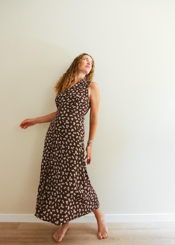 brown ditsy floral dress Mocha Ditsy Floral Dress