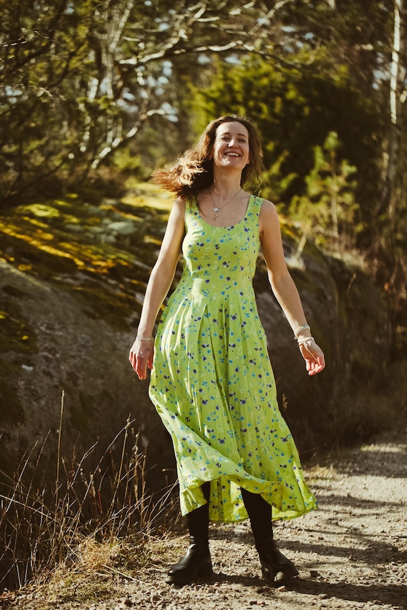slim fit dress slacks Summer New Fresh Mint Green Jacquard Puffy Floral Women's Babydoll Dress -Niwi M / Tulip