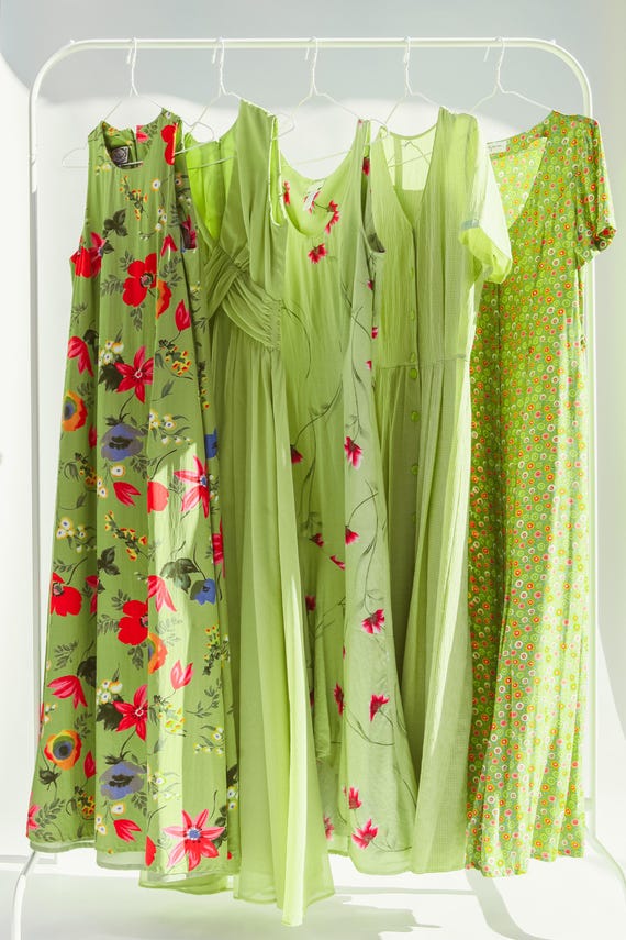 blue and lime green dresses Giovanna Lime Green Asymmetric Maxi Dress With Wrap Skirt – Club L London main image 1