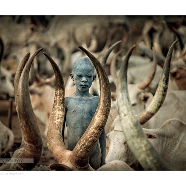 African Portrait Photography Child Mundari | African Wall Art | Wall Décor | Tribal Art | African Art | Personalized Art print | Dramatic sd