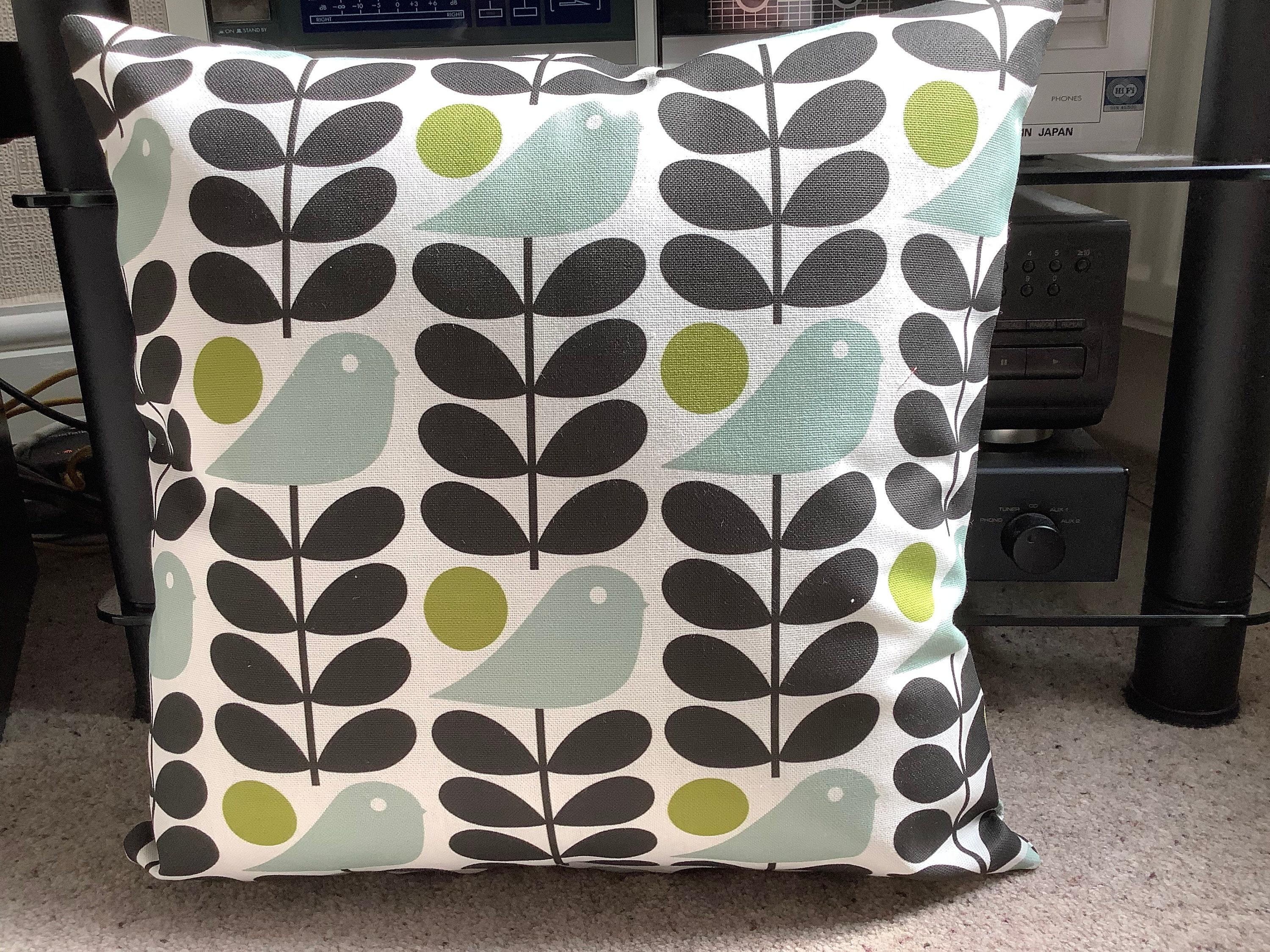 Handmade ORLA Kiely Early Bird Heavyweight Fabric Cushion Etsy