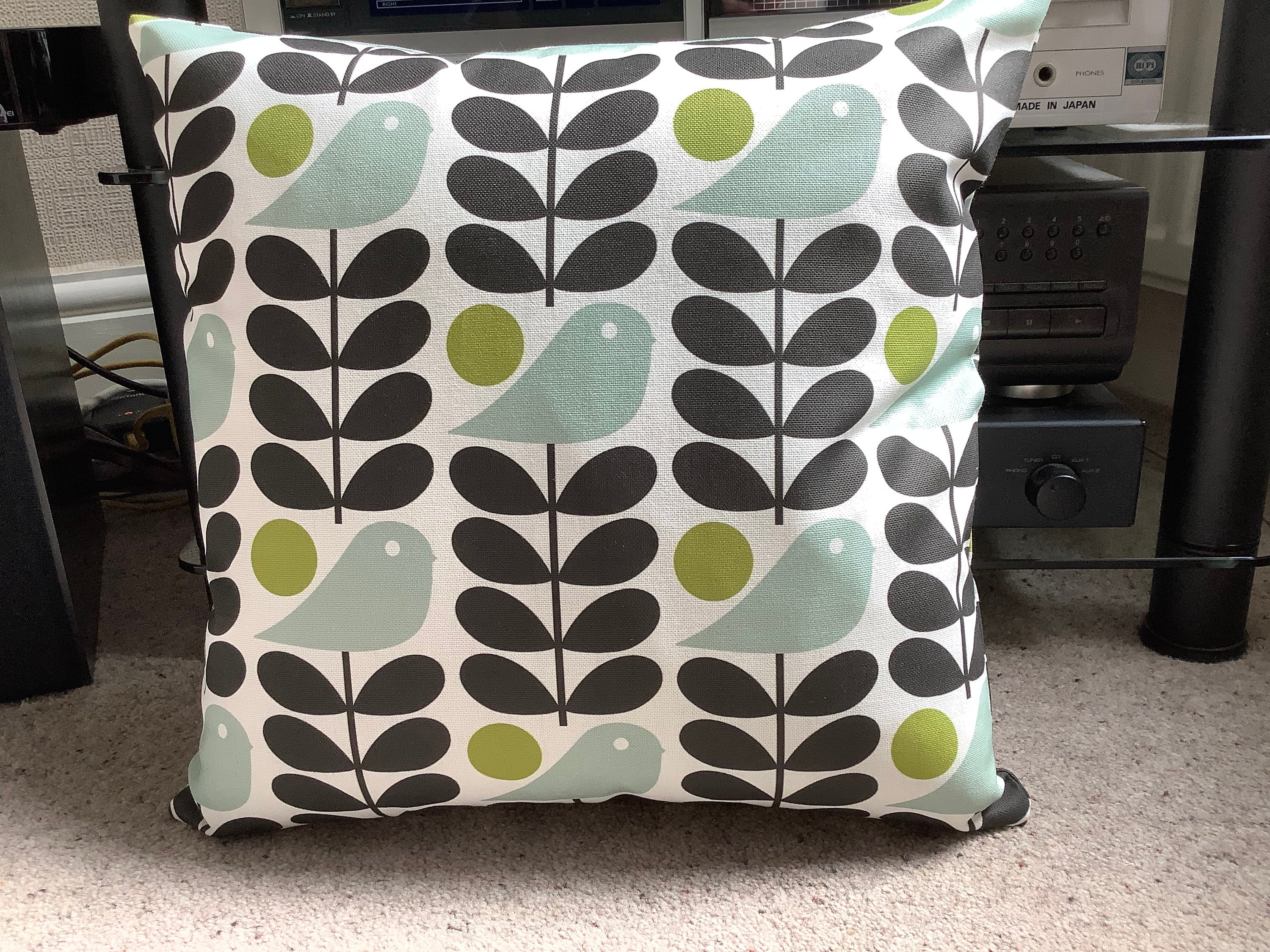 Handmade ORLA Kiely Early Bird Heavyweight Fabric Cushion Etsy