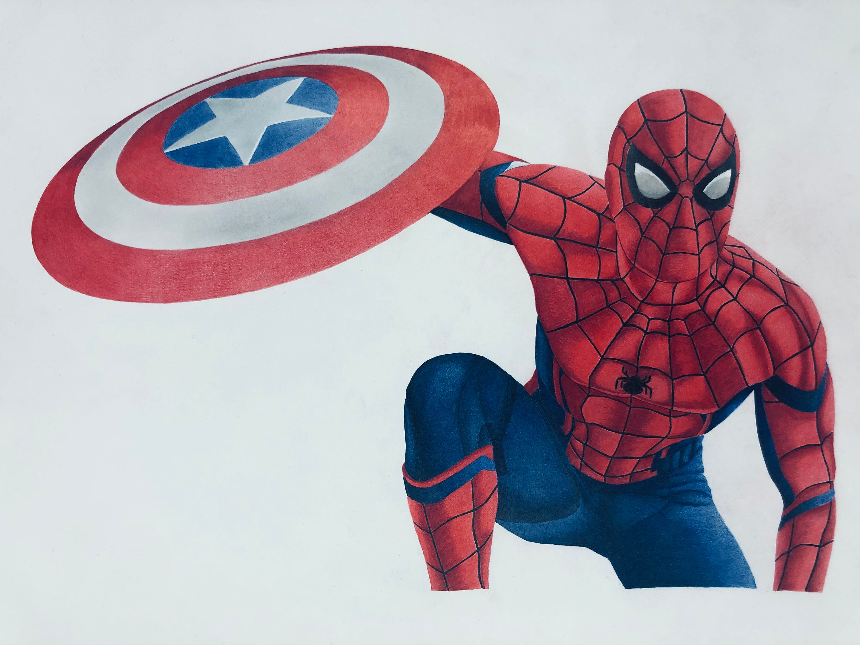 Spider Man Drawing - Etsy Sweden
